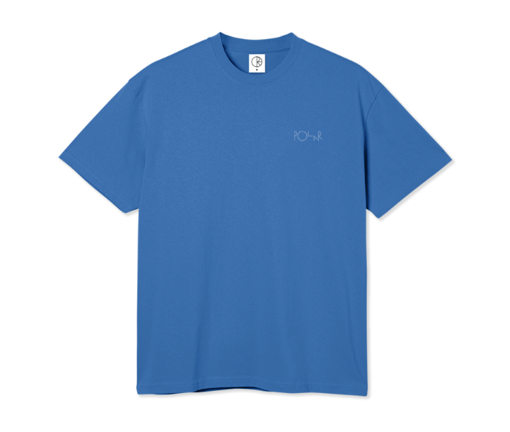 Contrast Tee | Stroke Logo (French Blue)