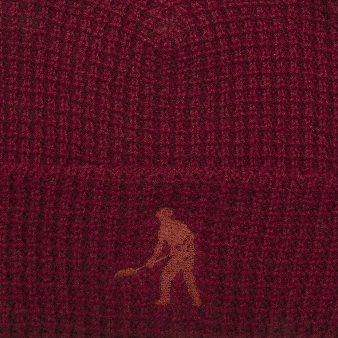 Organic Cotton Waffle Knit Beanie (Maroon)