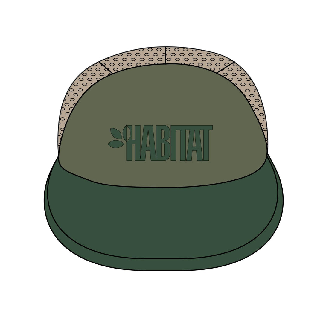 Aerolite Mesh Unstructured Camp Hat (Green/Tan)