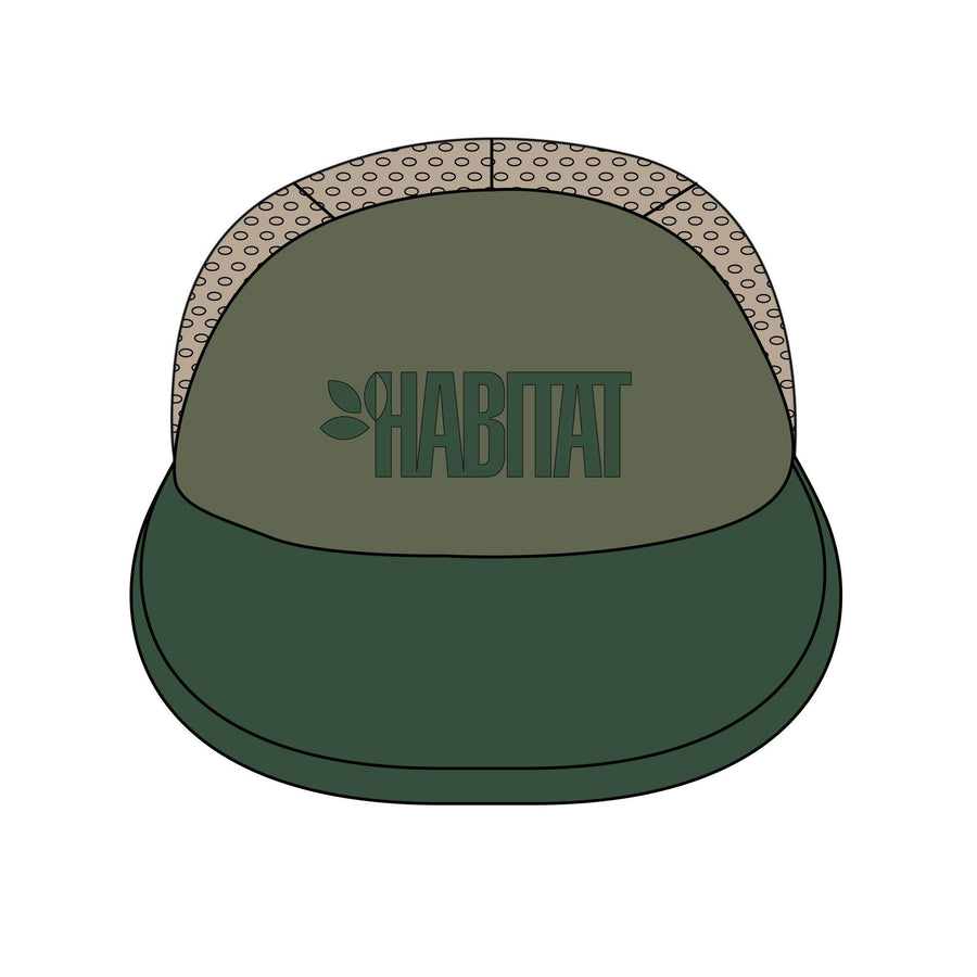 Aerolite Mesh Unstructured Camp Hat (Green/Tan)