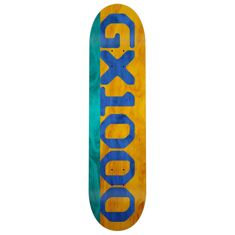 GX1000 Deck - Split Veneer Teal/Yellow - 8.25"